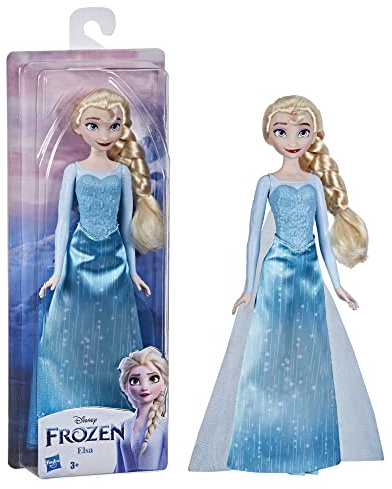 Disney Frozen Shimmer ELSA Modepuppe, Rock, Schuhe und langes Blondes Haar, Spielzeug für Kinder ab 3 Jahren