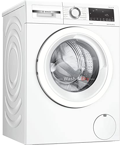 Bosch Home & Kitchen Appliances Bosch WNA134U8GB Serie 4 Freestanding Washer Dryer with AutoDry, Wash & Go 60, IronAssist and SpeedPerfect, 8kg/5kg load, 1400rpm spin, White
