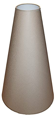 Pantalla de lámpara 300x105x500 mm | Cono | Algodón beige | Bajo accesorio E27 (grande) | Para lámparas de mesa y de pie | 30 x 10,5 x 50 cm | 30 cm