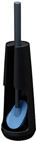 Tiger Tess Toilettenbürstenhalter freistehend mit Flexibler Swoop WC-Bürste, Farbe: Schwarz/Anthrazit, 112x428x112 mm