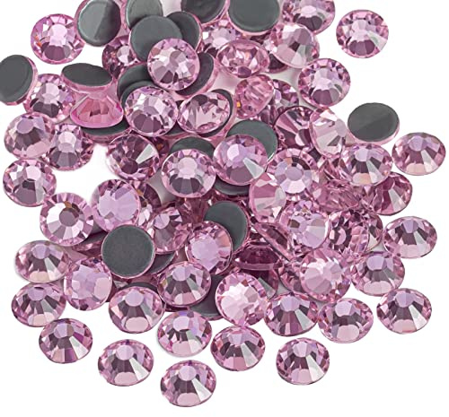 Beadsland Hotfix Strasssteine für textilien,Heller Rosa,SS16/1440pcs