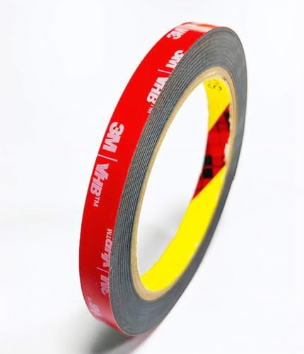 3M VHB 5952 Double Sided Foam Acrylic Adhesive (10mm x 3meters) Mounting Tape Heavy Duty Automobile Tape Indoor Outdoor Applications Metal Bonding & Home Decor
