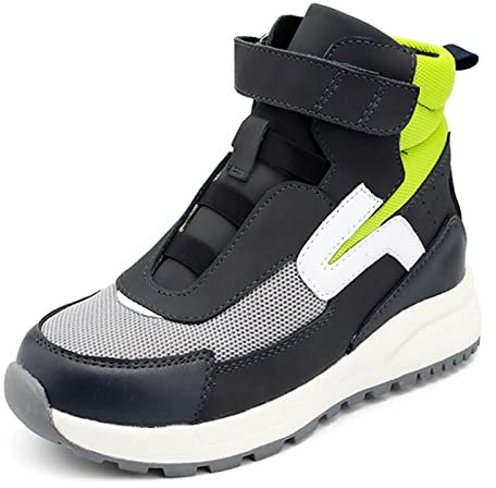 Zapatos ortopédicos para niños y jóvenes, zapatos de apoyo para el arco y el tobillo para los pies planos de las niñas y los niños y los pies varus/valgus, verde, 35 EU