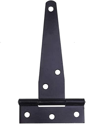 ANVALI Türscharnier-Hardware, Stoßscharniere, Türscharnier, 12 Stück, 10,2 cm, T-förmiges, rostfreies Eisen, leichte Beanspruchung, Schuppenscharnier, Torband, Türscharniere (schwarz)