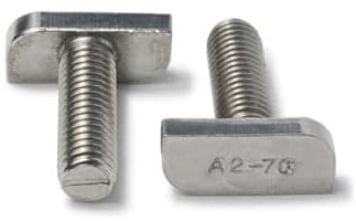 Hammerkopfschraube V2A M8 M10 Länge 16-70 mm Typ 28/15 Profil Solar Photovoltaik Ankerschiene (1 5 10 25 100 Stück) (25, M8 x 70 mm)