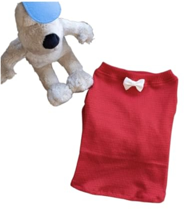 Kleines Hundekostüm, T-Shirt, Frühling, Herbst, Haustierkleidung, Hemd, Chihuahua, Katze, Yorkie, Zwergspitz, Malteser, Pudel, Hundebekleidung (Farbe: Rot, Größe: XXS