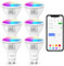 VOCOlinc GU10 Smarte Glühbirne, RGBW Smart Lampe Kompatibel mit Apple HomeKit, Alexa und Google Assistant, WLAN LED Bulb Dimmbar per App oder Sprache, 4.5W=50W, 2200K–7000K Warm/Kaltweiß, 6 Stück.
