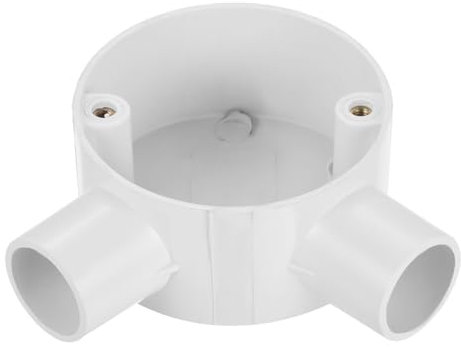 sourcing map Abzweigdose 90° 2 Wege Verteilerdose Anschlussdose Abzweigkasten Draht Aufputz-Feuchtraum Kabelanschlussdose Überwachungskameras für 20mm Elektrokabel Kabeldurchmesser