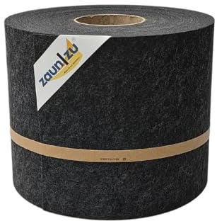 zaun|zu® Vlies 26 m Rolle | Sichtschutzstreifen für Doppelstabzaun | Nachhaltiger Sichtschutz mit Privatsphäre | UV-beständig & wetterfest | Blickschutz | Windschutz Schwarzgrau 26m
