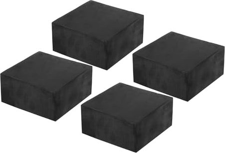 PATIKIL Rubber Anti-Vibration Pads, 4 Pcs Square Vibration Isolation Mats 4 x 4 x 2 for HVAC Air Conditioner Air Compressor Washer Dryer, Black