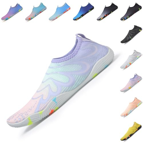 Baofular Badeschuhe Damen Herren Wasserschuhe Schwimmschuhe Sommer Strandschuhe Schnell Trocknend Aquaschuhe Surfschuhe für Meer, Gr. 35-46