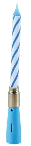 Homéa, Bougie Anniversaire Musicale H12,5 cm Bleu