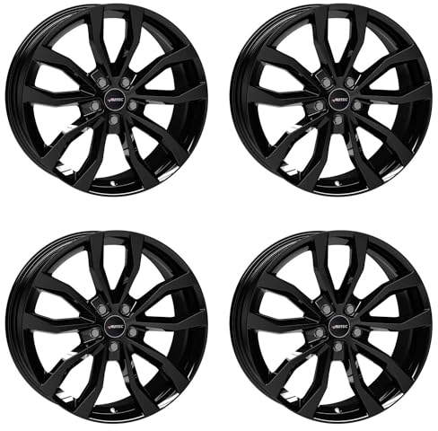 4x AUTEC Felgen Alufelgen UTECA 8.5x19 ET30 5x110 Schwarz kompatibel mit Jeep Renegade Compass Cherokee