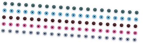SHINEOFI 100pcs DIY Acrylic Eyes Craft Eyes Doll Open Close Halloween Decors Simulated Doll