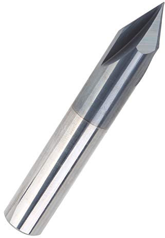 Embouts CNC, Mèches de Routeur CNC, Fraise en Acier au Tungstène, Fraise en Bout de Chanfrein, 3 Cannelures 60 °, Fraise de Sculpture CNC, Polissage (D12*60°*75L)