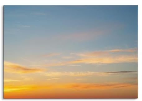 Paul Sinus Wandbild 100x70cm Abendhimmel über dem Horizont, beruhigende Atmosphäre, weiche Farbverläufe, inspirierende Weite, harmonische Farben