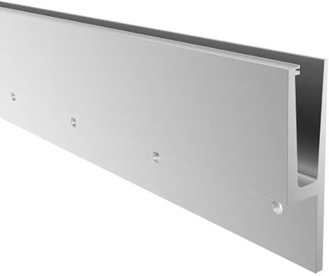 Sellon24® Perfil de barandilla de cristal en Y, montado en la pared, riel lateral de aluminio, riel lateral para balcón, terraza, anclaje lateral, barandilla natural, mejilla 12-21,52 mm (perfil Y