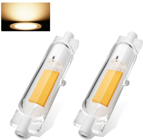 ZJZG R7S LED 78mm Dimmbar, LED 78mm R7S 20W Ersatz für 200W Halogen Leuchtmittel, Warmweiß 3000K 2000LM, Kein Flackern, 360°Abstrahlwinkel, 2er Pack