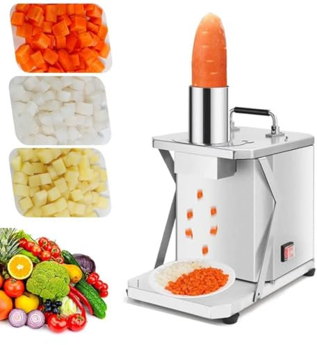 GLJTUO Picadora De Verduras Eléctrica Comercial De 200 W, Trituradora, Cortadora Automática De Cebollas Y Patatas, Procesadora De Alimentos, Máquina Cortadora De Frutas Par,