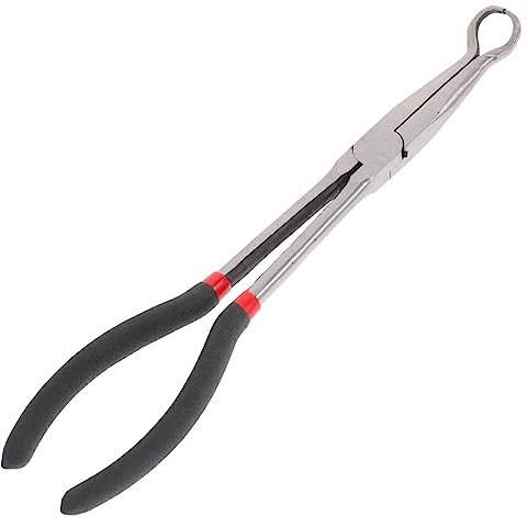 Hemobllo 11-Inch Extended Round Nose Plier Tool for Auto Repair and Cable Wiring Heavy Duty Crimping Clamp Comfortable Grip Suitable for Electrical Repairs and DIY Projects