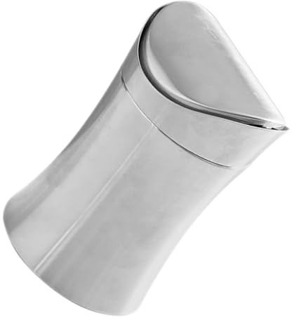 MUCKLILY Mini Pattumiera da Appoggio in Acciaio Inox con Coperchio, Facile da Pulire e Versatile per Bagni e Scrivanie, Design Raffinato e Compatto