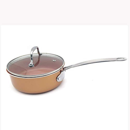 Aioneer Padella Antiaderente in Rame, Padella in Ceramica, Padella A Induzione, Padella per Friggere, Pentola per Forno, Padella Antiaderente Lavabile in Lavastoviglie, Pentole D