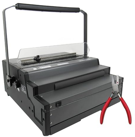 TruBind Heavy Duty Manual Coil Binding Machine with Electric Inserter | 25 Sheet Punch Capacity | Bind up to 440 Sheets | 46 Fully Disengageable Dies | 4:1 Pitch | 1-Year Warranty