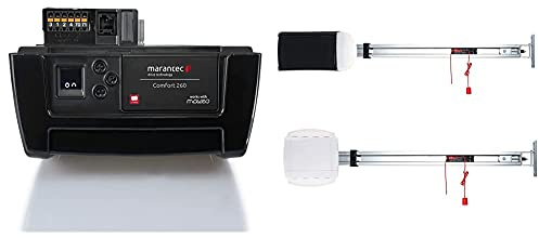 Marantec Comfort 260 accu Garagentorantrieb, Set inkl. SZ 11 Antriebsschiene 1 Handsender und Akku-Ladegerät, elektrischer Torantrieb für Garagentore, Sektionaltore und Schwingtore, Schwarz