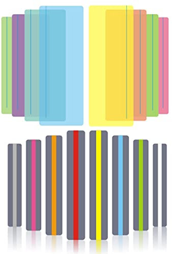 16pcs Dyslexia Overlays, Coloured Dyslexia Aids for Children Coloured Dyslexia Overlays Rulers, Dyslexia Reading Aids, Reading Overlay Highlight Strips for Visual Stress Dyslexia Reading Aids