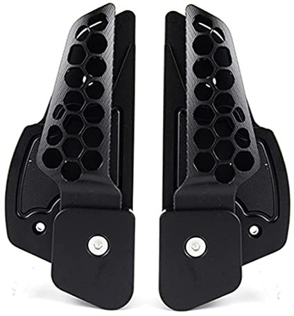 Motorrad-Fußrasten Sozius Fußrasten Hinten Für Vespa Für Primavera Für Sprint 125 150 Faltbare Trittstufen Verlängerung Fußpedal Adapter (Farbe : Zwart)