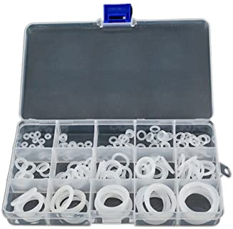 Dicke 1/1,5/1,9/2,4/3,1 mm Weiße Silikon-O-Ring-Dichtung Silikondichtungs-O-Ringe Unterlegscheibe Oring-Sortiment-Kit-Set (Color : BVW-15G-150, Size : 1)