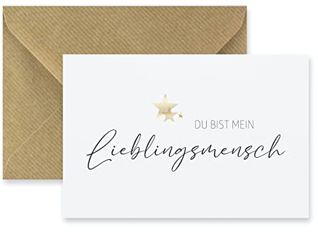 1 Premium Designerkarte Klappkarte für Freundschaft, Liebe mit Umschlag- 10,5x14,8cm, Premiumpapier, Valentinstag Liebe Partnerschaft beste Freundin, Freund, Bekannte, Lieblingsmensch
