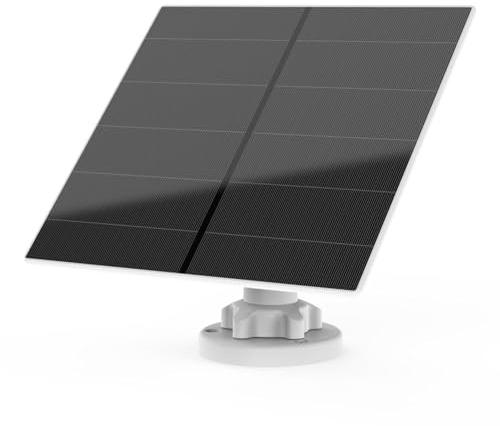 TOUCAN Solar Panel Charger for Security Camera PRO | 5W continuous solar charging keeps your CCTV camera powered. IP65 weather resistance, 360° mount & weatherproof micro USB.