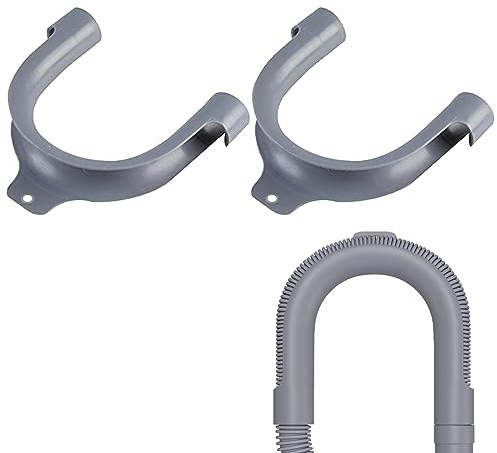 2 Stück Haltebogen universal Einhängebogen für Ablaufschlauch Waschmaschine Geschirrspüler, U-förmige Haltebogen Universal Einhängebogen, Kunststoff U-förmiger Biegehänger für 20-26mm Wasserleitungen