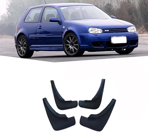 NOLLAM 4 Stücke Auto Schmutzfänger für VW Golf 4 1998-2005, Auto Schmutzfänger Kotflügel Spritzschutz Protektoren Bausatz Auto Zubehör