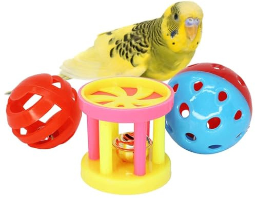 Perruche Jouet, pour Oiseaux pour perroquets, Balle de Jouet pour Oiseaux avec Petits Trous, à mâcher pour perroquets pour l'éducation, Accessoires pour Oiseaux pour Animaux de Compagnie