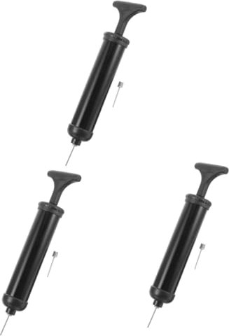 Warmhm 3 Sätze Handpumpe Für Luftballons Ballpumpe Luftpumpe Für Fahrrad Manuelle Luftpumpe Hand Für Ballons Handballonpumpe Für Basketballbälle Black Metall