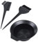 Colore Coloriage Kit de teinture outil avec bol à pinceau ensemble à double face coloriage coiffure noire pour salon 3pcs