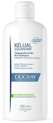 DUCRAY Kelual Squanorm - Shampoo Fettige Schuppen - Talgregulierend - Probiotic-Science-Technologie - 100% Schuppenentfernung - 2 Monate Rückfallschutz - Schuppige Kopfhaut - Klärt nachhaltig - 400 ml