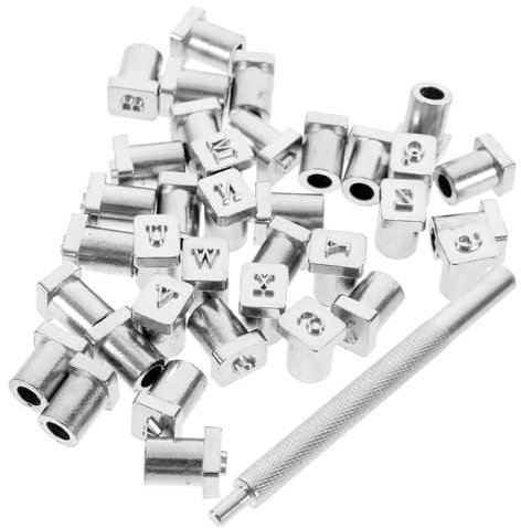 PLAFOPE Lederstempel Werkzeugset Für Handwerk Inklusive Zahlen Und Alphabet Briefmarken Aus Stahl Gefertigt Für Lederverarbeitung Und Diy-projekte