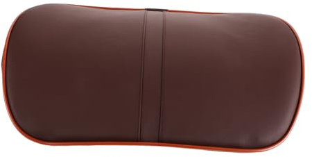 SOLUSTRE Ergonomisches Lendenkissen in Kaffeefarbe aus Atmungsaktivem Acryl mit Sicherem Halt für Autositz und Bürostuhl für Komfortables Sitzen im Auto und Büro