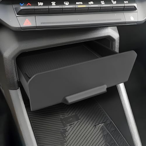 LANGBEAN Centre Console Storage Boxes for Dacia Duster 2024 2025 2026 | Central Console Sliding Drawer, Hidden Organizer, Storage Tray with Non-Slip Mats, ABS Material, Duster 3 Accessories
