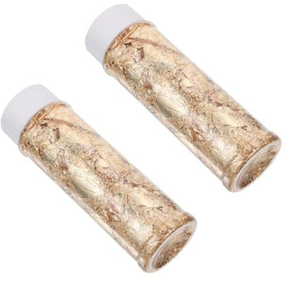 CIYODO Essbares Blattgold Für Kuchen Dekoration Mit Flaschen Goldfolie Für Backen Harz Nageldesign Und Partyschmuck