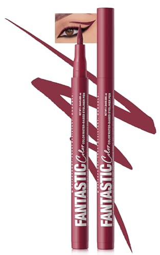 Penna per Eyeliner Liquido Opaca, Eye Liner Borgogna Waterproof, Pigmentata con Lunga Durata, Resistente allo Smudgeproof, Ultra Pigmentata, Matita Occhi ad Asciugatura Rapida, Trucchi Donna -06