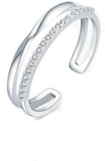 Daesar Trauring 375 Weißgold Damen Einzeln, Hochzeit Ringe Infinity mit Moissanit Wickelring Verlobungsringe Frauen Ringe Nickelfrei Gr.60 (19.1)