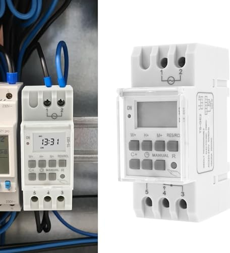 Digitale Zeitschaltuhr zum Einbau Wochenzeitschaltuhr Zeitschalter Schaltuhr Timer Sommer Zeitschaltuhr Hutschiene für DIN-Schiene Wochenzeitschaltuhr Programmierbares Elektronisches Timer Zeitrelais