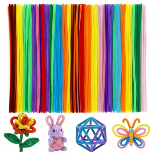 Naler 400 Stück Chenilledraht 27Farben Pfeifenreiniger Geeignet für die Herstellung von Blumen, kleinen Tieren, Halloween, Weihnachten DIY Kunstwerk, 30cm x 6mm