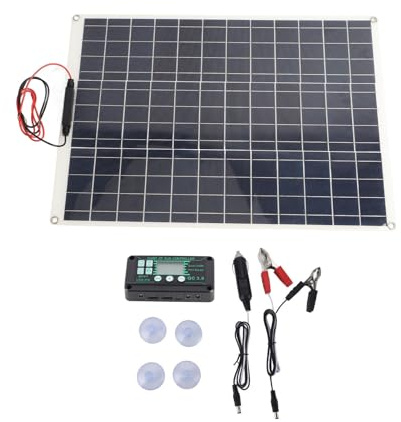 300W Panneau Solaire Monocristallin Kit Portable 70x50cm - Haute Efficacité, Durable et Léger pour Camping, Camping - Car et Usage Extérieur