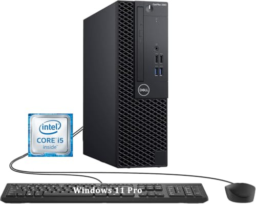 Dell Optiplex 3060 SFF - Ordenador de sobremesa (Intel Core i5-8500, 16 GB de RAM, 512 GB SSD, WiFi, Bluetooth, teclado QWERTY de EE.UU., Windows 11 Pro (reacondicionado)