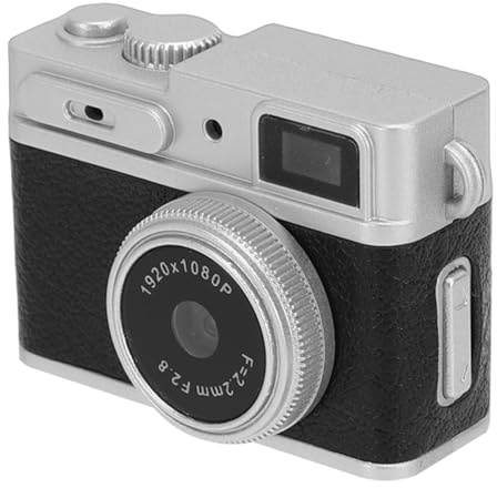 Annadue Appareil Photo Numérique Porte-clés, Caméscope Poche 1080P FHD avec écran de 0,96 Pouces, Carte Mémoire 32 Go, Transfert Données OTG, pour L'enregistrement Quotidien (Black)